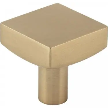 Dominique Satin Bronze Square Cabinet Knob – 1-1/8" Overall Length 1