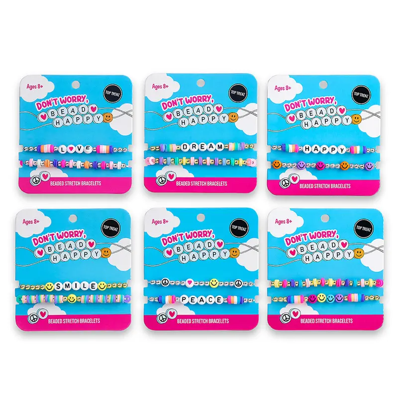 'Don’T Worry, Bead Happy' Stretch Bracelet Set 1