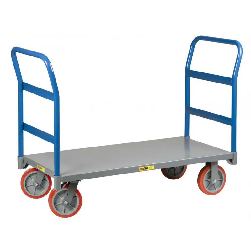 Dual-Handle Platform Transport Cart – Polyurethane Wheels 1