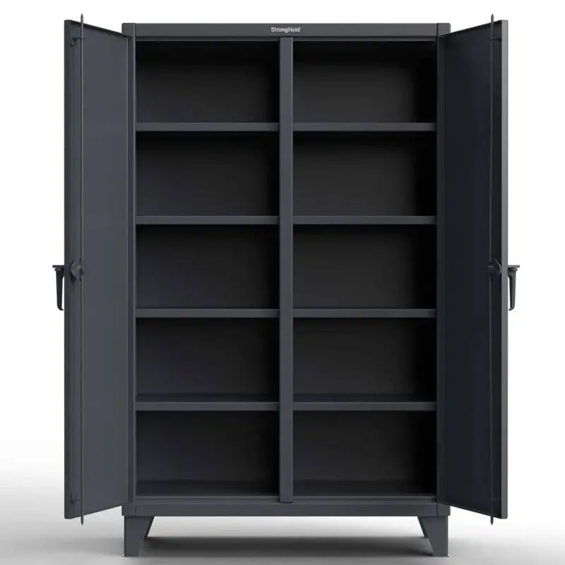 Durable 12-Gauge Double-Door Storage Unit — 72"W × 24"D × 66"H With 6 Shelves 1