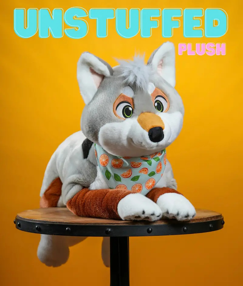 Dusty Coyote Plush – Unstuffed Diy Craft Kit 1