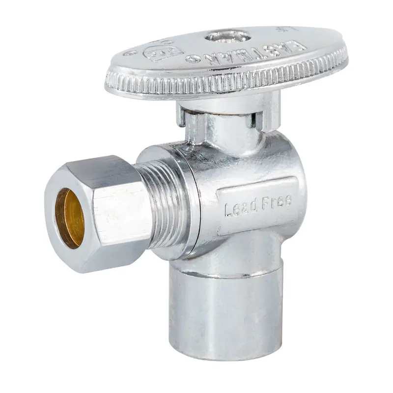 Eastman 1/4-Turn Angle Stop Valve – 1/2" Sweat × 3/8" Od Compression 1