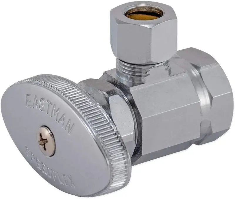 Eastman Multi-Turn Angle Stop Valve – 1/2" Fip × 3/8" Od Compression, Brass Stem, Low-Flow #10809Lf 1