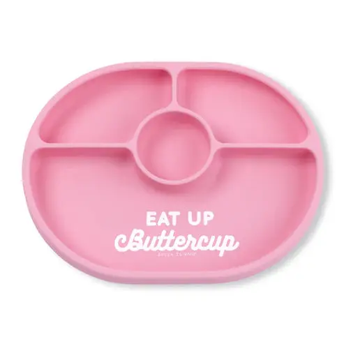 Eat Up Buttercup Silicone Learning Plate 1