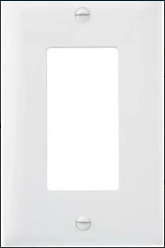 Eaton 2151W-Box White 1-Gang Decorator Wallplate 1