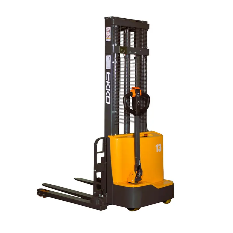 Eb13C Full-Electric Straddle Stacker – 2800 Lb Capacity, Adjustable Leg Configuration 1