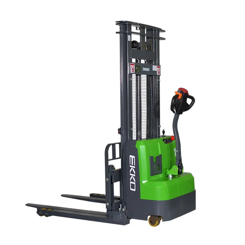 Eb14C-Li Full-Electric Lithium Straddle Stacker – 3000 Lb Capacity, Adjustable Forks 1