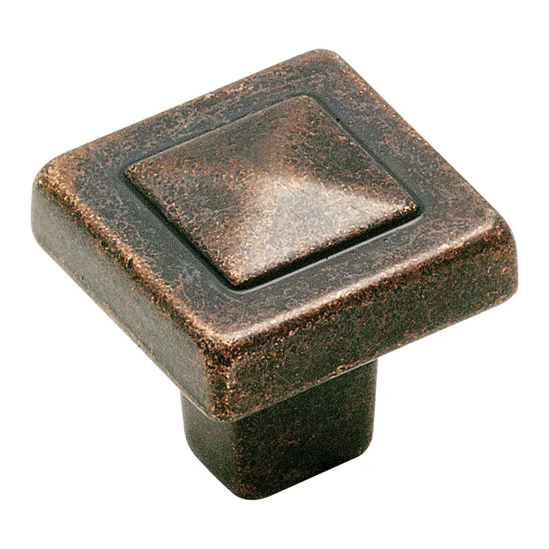 Eclectic Pyramid Cabinet Knob – Rustic Bronze Modern Hardware Accent 1
