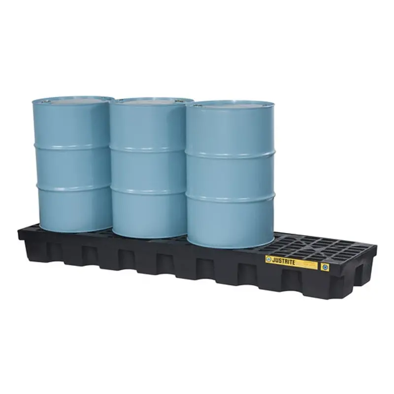 Ecopolyblend In-Line 4-Drum Spill Pallet – Recycled Polyethylene Construction 1