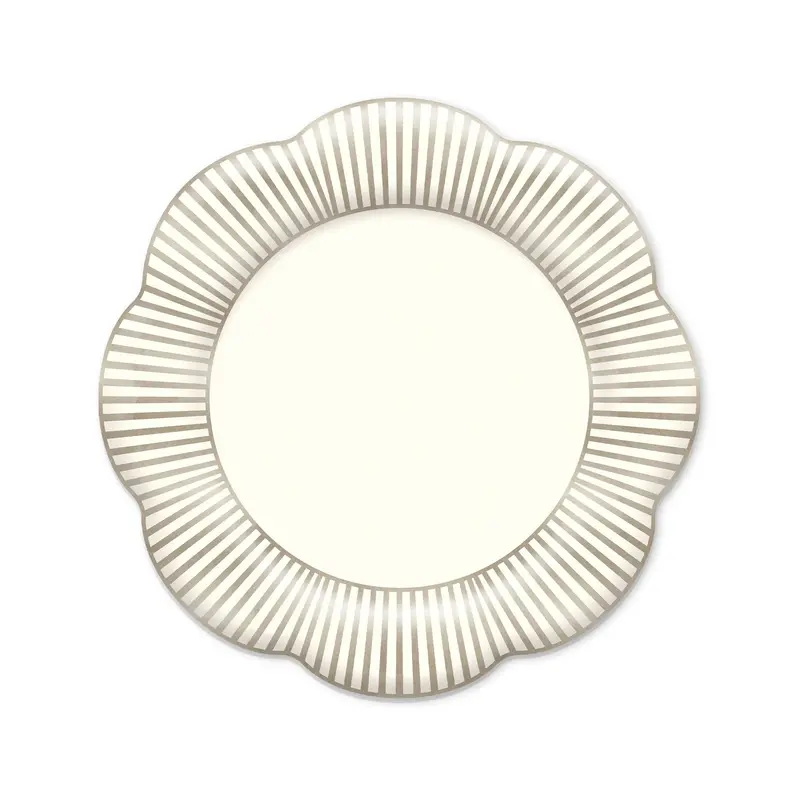 Edge Stripe Border Ceramic Plate – 10 Inch 1
