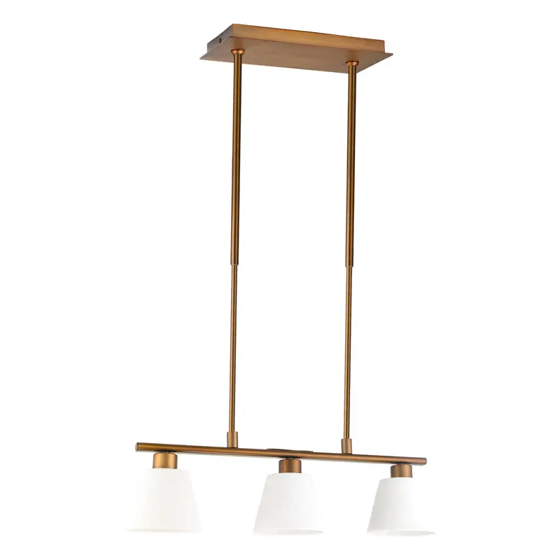 Eglo 90334A Fossano Three-Light Bronze Island Ceiling Light – 21" Wide 1