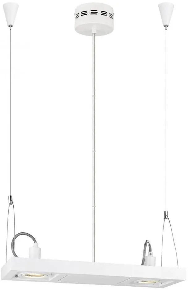 Eglo Lighting 90688A Vectus Two-Light Island Pendant – Clean White Finish 1