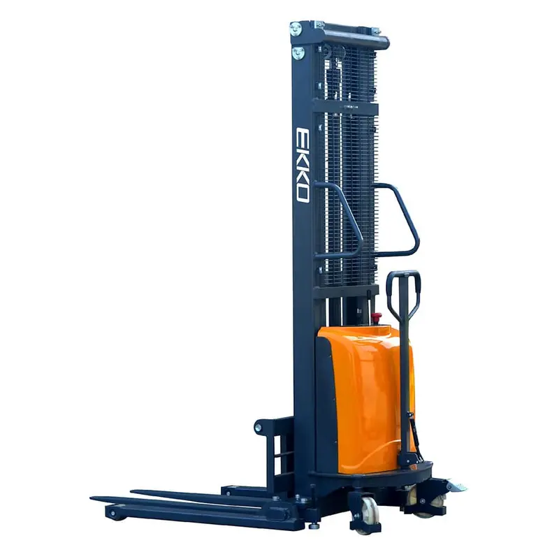 Ekko Ea15D Semi-Electric Straddle Stacker – 3300 Lb Load Rating 1