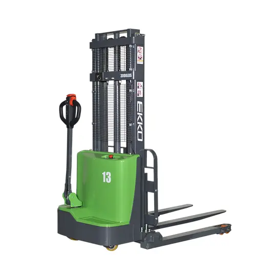 Ekko Eb13C-98Li Lithium-Ion Straddle Stacker – 2800 Lb Load Rating 1