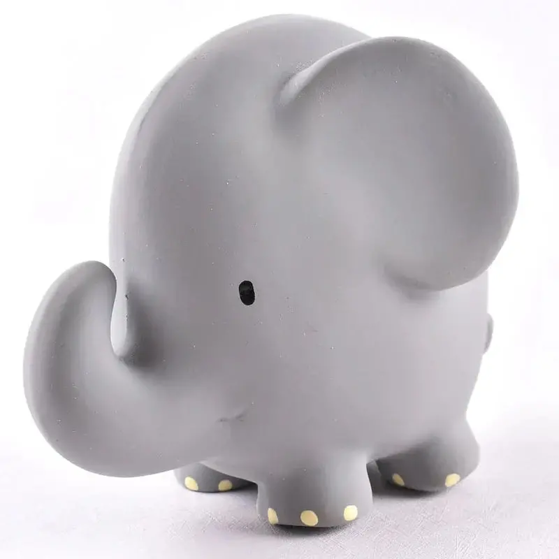 Elephant-Shaped Natural Rubber Baby Teether 1