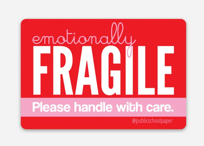 Emotionally Fragile Humor Sticker 1