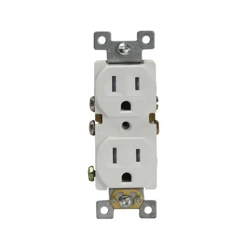 Enerlites 15-Amp Tamper-Resistant Duplex Receptacle – Self-Grounding, White (#61580-Tr-W) 1