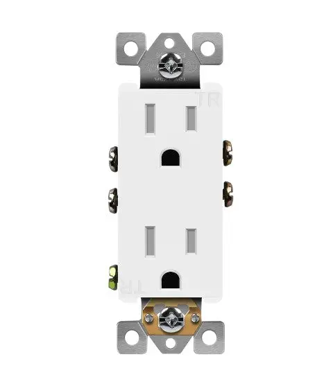 Enerlites Tamper-Resistant 15A Decorator Receptacle – 125V Residential Grade 1