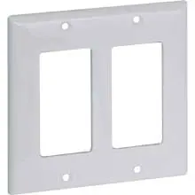 Enerlites Two-Gang Decora Wall Plate In Bright White (Model #8832-W) 1