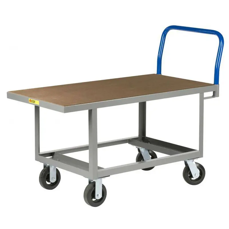 Ergonomic Fixed-Height Platform Truck – Hardwood Deck With Steel Frame 1