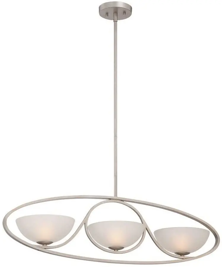 Eurofase Carlucci Linear Three-Light Chandelier – Antique Silver, Model 27974-018 1