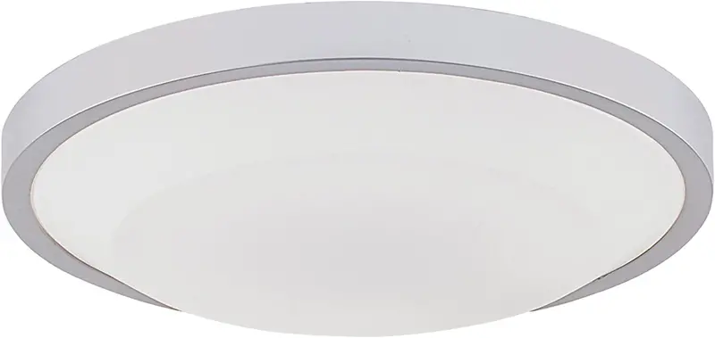Eurofase Look — 1-Light Flush-Mount Ceiling Light — Silver & White Finish — 19593-012 1