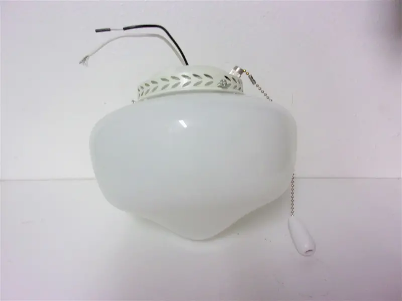 Everlighting Opal Schoolhouse Style Fan Light Kit – Model 4490Wh 1