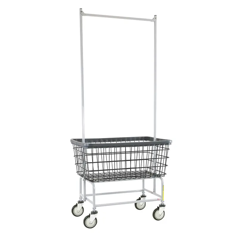 Extra-Large Laundry Cart With Dual Hanging Rods 1