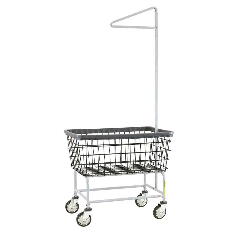 Extra-Large Laundry Cart With Single Hanging Rod 1