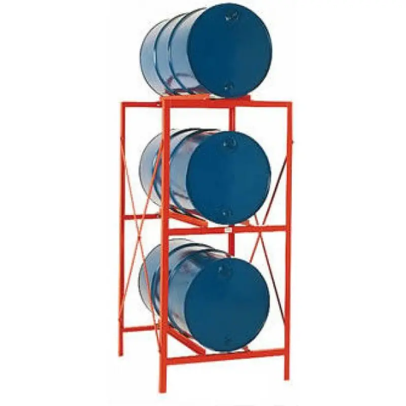 Four-Tier Drum Storage Rack – Heavy-Duty Steel 1