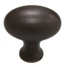 Gatehouse Z671L-31-Acbh-D Aged Bronze Oval Cabinet Knob – 1.25" Modern Silhouette 1