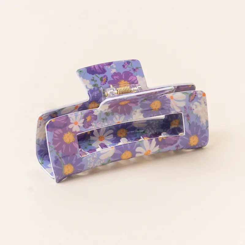Glossy Floral Claw Clips For Hair Styling 1