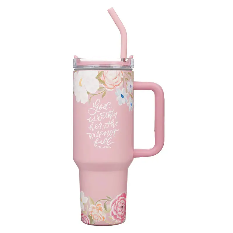God Is With Her Insulated 40 Oz Stainless Steel Tumbler 1