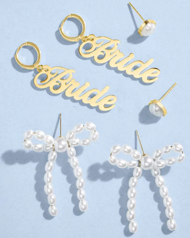 Gold-Infused Pearl Earrings Set 1