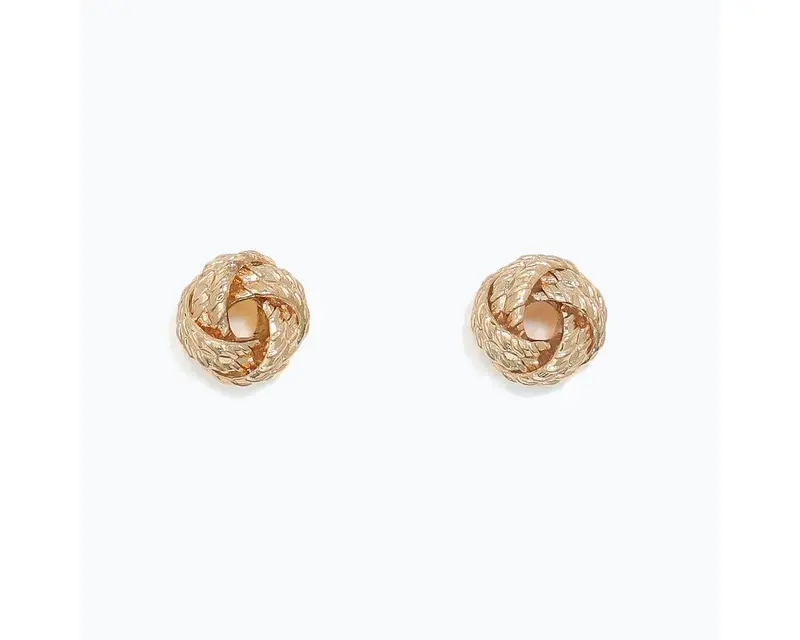 Gold Love Knot Stud Earrings (Cuties Series) 1