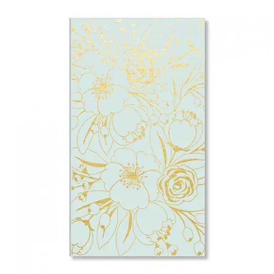 Golden Floral-Print Guest Hand Towels 1
