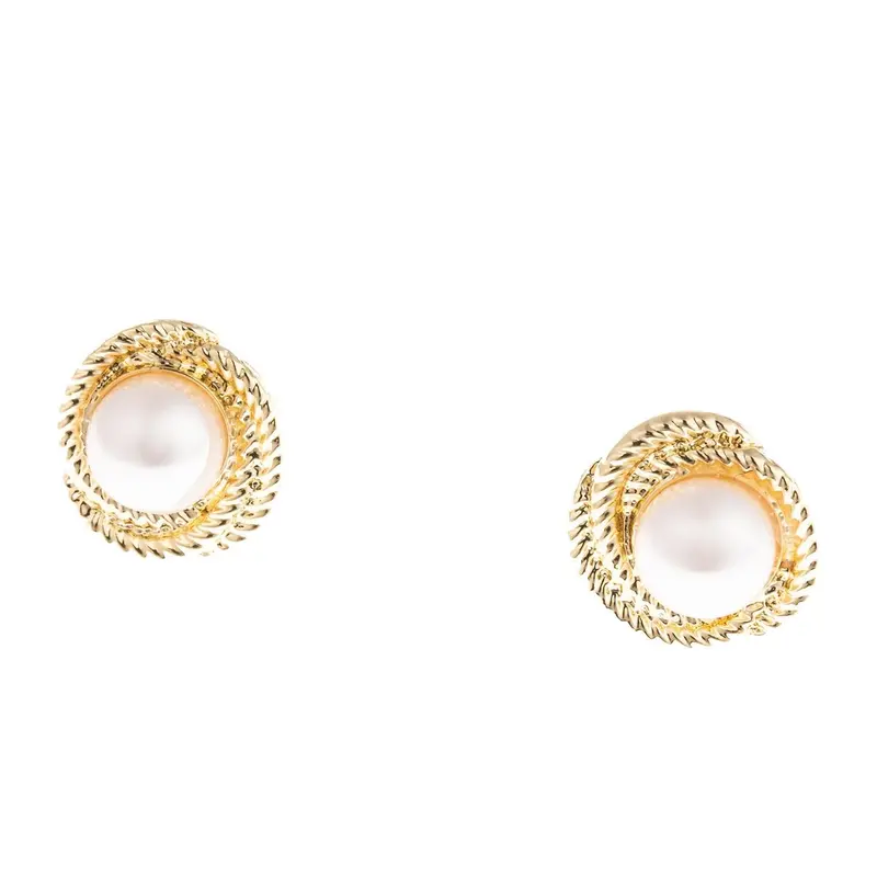 Gracie Hoop Earrings – Minimalist Gold-Tone Pair 1