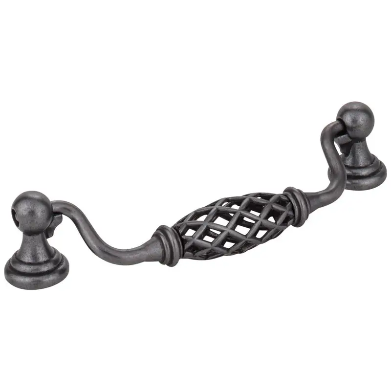 Gun Metal Birdcage Tuscany Drop & Ring Pull – 128 Mm Center-To-Center, Style #749-128Dacm 1
