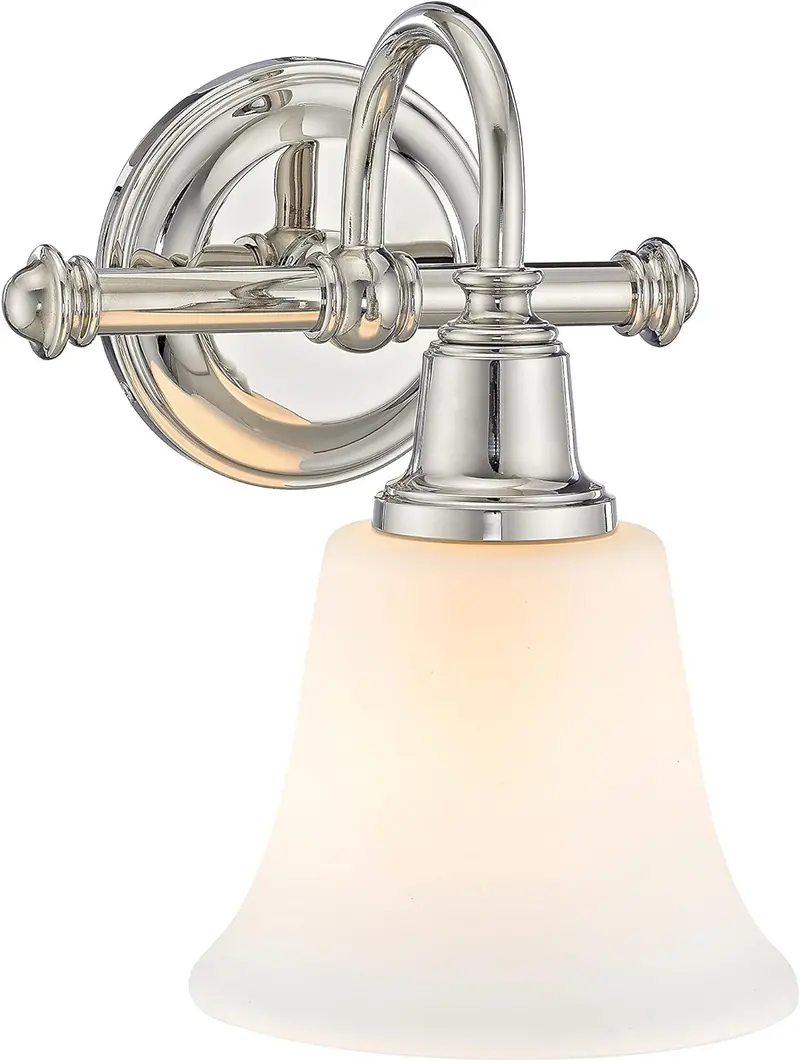 Hagan Polished Nickel 1-Light Wall Sconce – Modern Minimalist Design 1