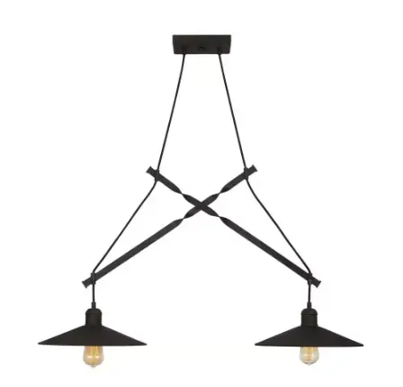 Halstead Vintage Bronze 2-Light Linear Island Pendant – Sleek Kitchen Lighting 1