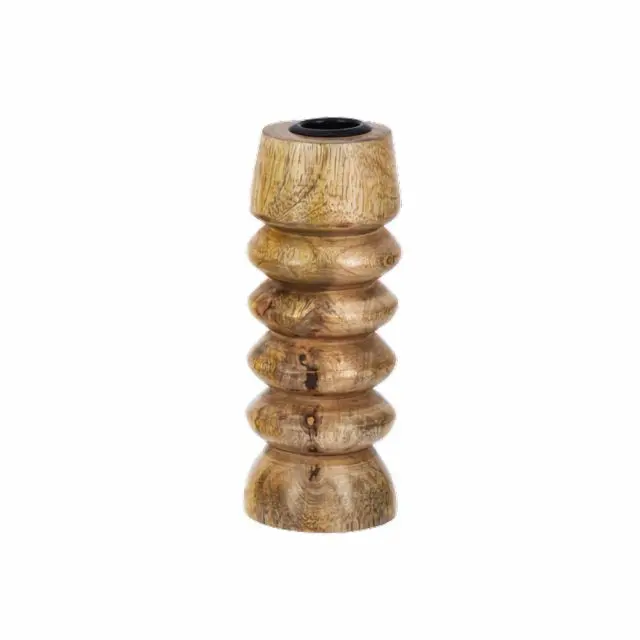 Hand-Turned Wooden Taper Candle Holders 1