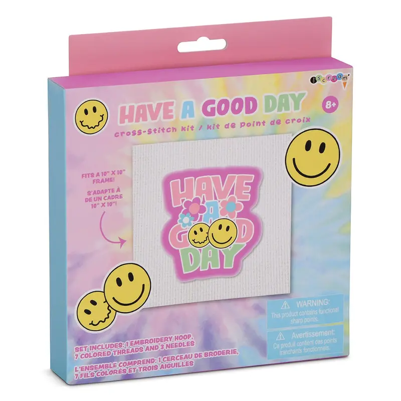 Have A Good Day Cross-Stitch Kit – Beginner-Friendly Craft Project 1