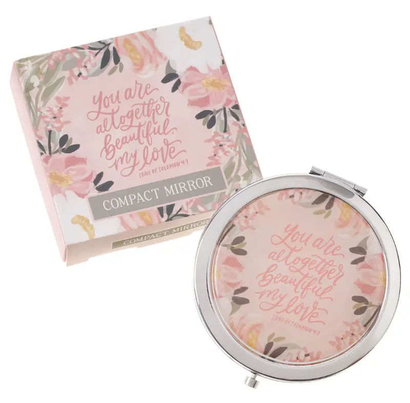 'He Who Is Promised' Mini Compact Mirror With Inspirational Design 1