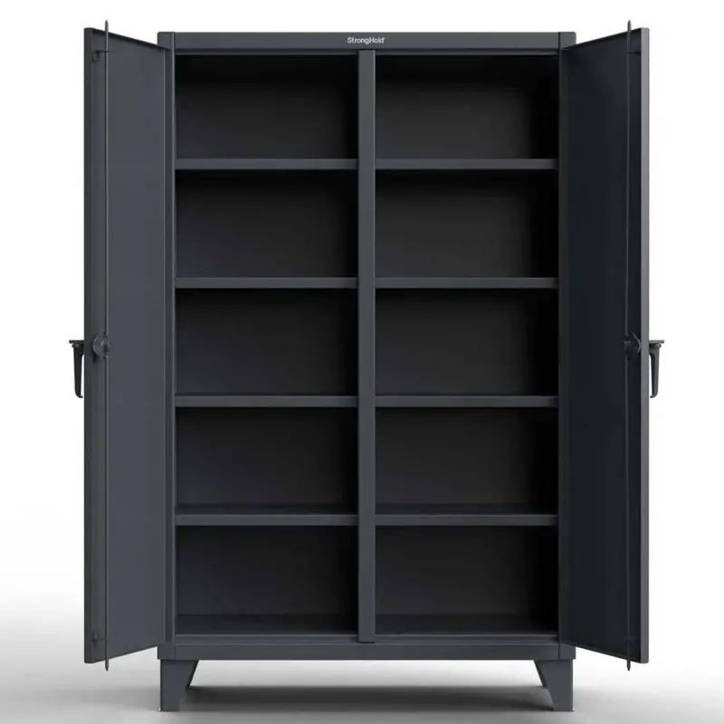 Heavy-Duty 12-Gauge Double-Door Storage Cabinet — 72"W × 24"D × 78"H With 8 Adjustable Shelves 1
