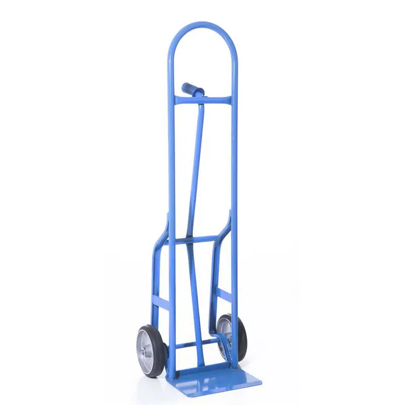 Heavy-Duty Single-Pin Steel Hand Truck With Rubber Wheels (55" Height) 1