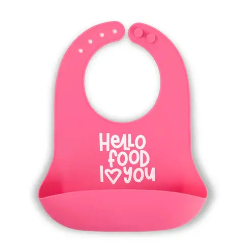 Hello, Food—I Love You! Waterproof Baby Bib 1