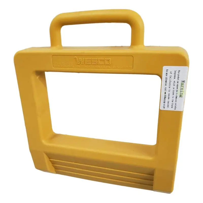 High-Visibility Yellow Pallet Jack Safety Stop Block 1