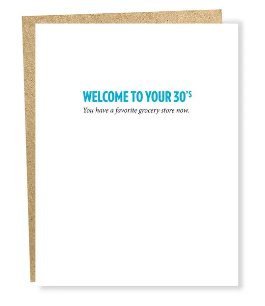 Humorous 30S Grocery Run Card 1