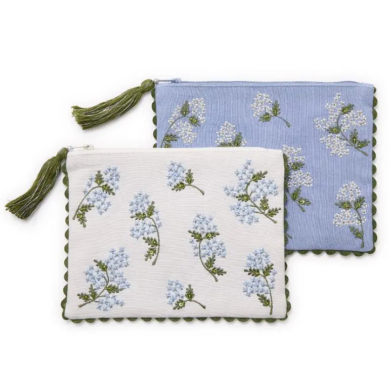 Hydrangea Print Multipurpose Zip Pouch 1