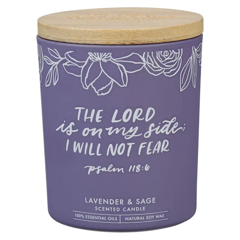 'I Will Not Fear' Scented Glass Candle For Calm And Courage 1